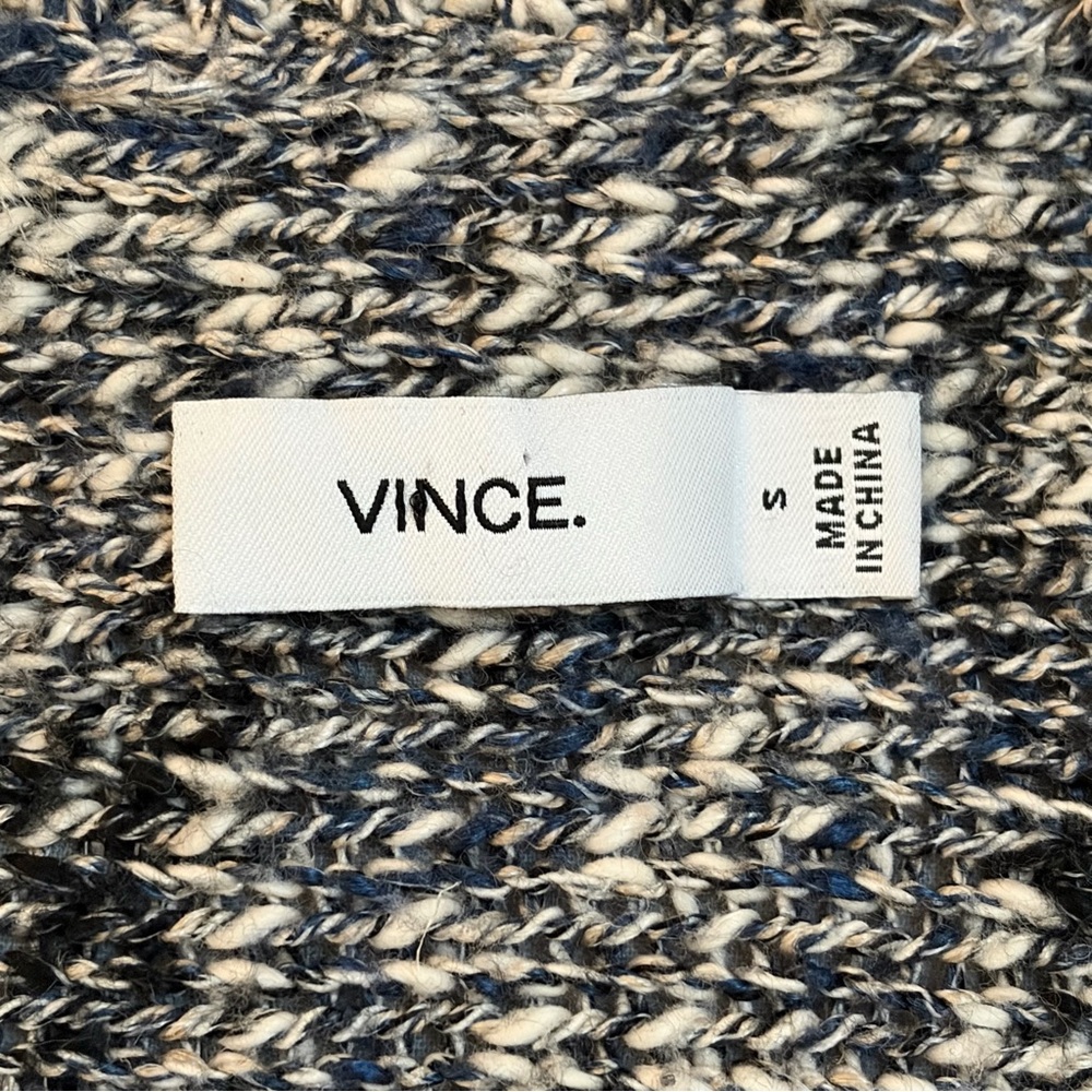 Vince Marled Black and Gray Sweater Size Small EUC - Picture 6 of 6
